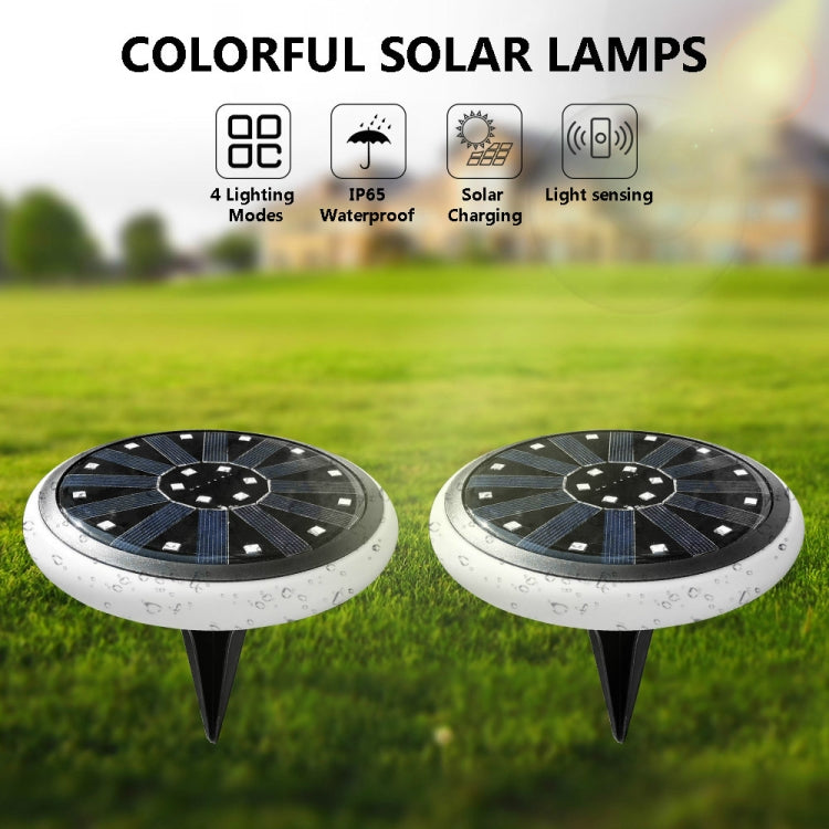 LED sol gravd lampe i rustfritt stål utendørs RGB gress hage lys
