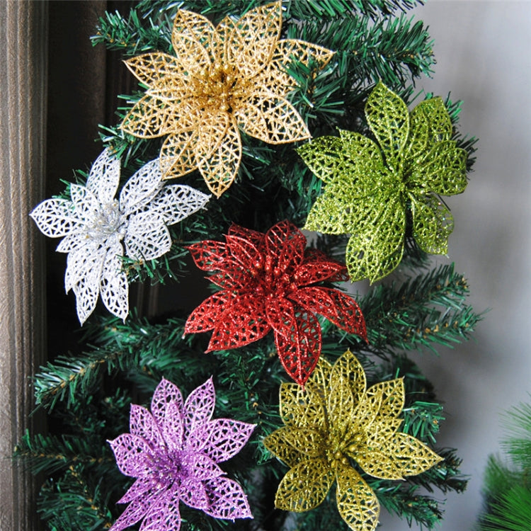 10 PCS 15cm Simulering Hule Kunstige Blomster Barn Fødselsdag Festdekorasjon Nyttår Jul Dekor (Gull)