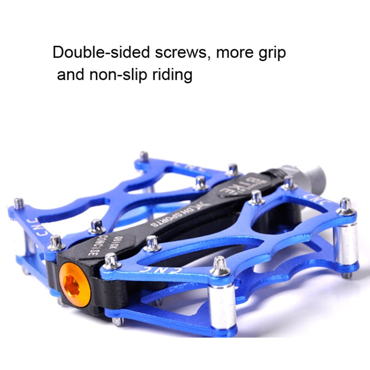 Norvo | Sykkelpedal Terrengsykkel Aluminium Alloy Palin Pedal Non-Slip Bearing Pedal (901-2 Rød)