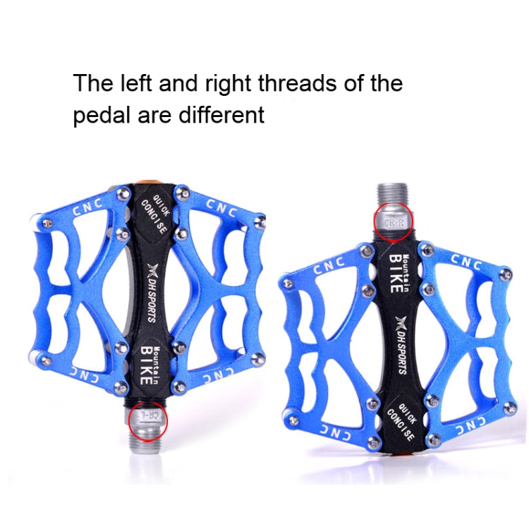 Norvo | Sykkelpedal Terrengsykkel Aluminium Alloy Palin Pedal Non-Slip Bearing Pedal (901-2 Rød)