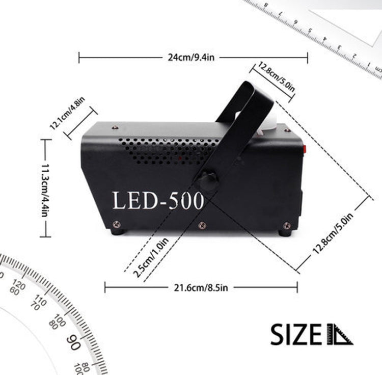 ZQ-B317 500W LED Full Color Fjernkontroll Tåkefunksjon Farge Røyk Generator Scene Belysning Bar Belysning, Spesifikasjon: AU Kontakt