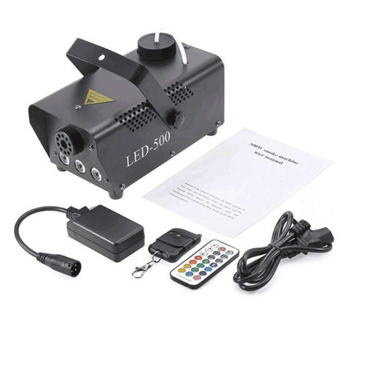 ZQ-B317 500W LED Full Color Fjernkontroll Tåkefunksjon Farge Røyk Generator Scene Belysning Bar Belysning, Spesifikasjon: AU Kontakt