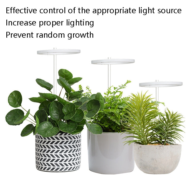 Norvo | LED Plantevekstlampe Full Spektrum Intelligent Tidtaker Innendørs Fylllys Ring Plante Lampe, Effekt: En Hode (Solskinn)