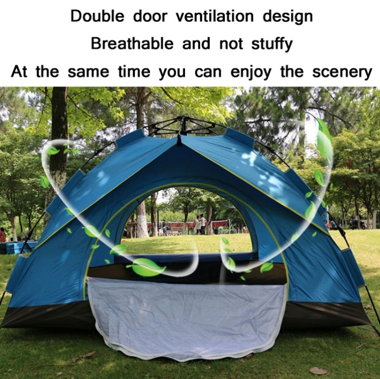 Norvo | TC-014 Utendørs Strand Reise Camping Automatisk Vår Multi-Person Telt For 3-4 Personer (Grønn+Matte+Hengekøye)
