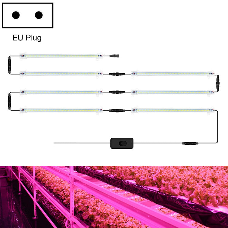 LED Plante Lampe Hus Full Spektrum Fylling Hard Lampe Stripe, Stil: 30cm 7 Hode (Rosa Lys EU Støpsel)