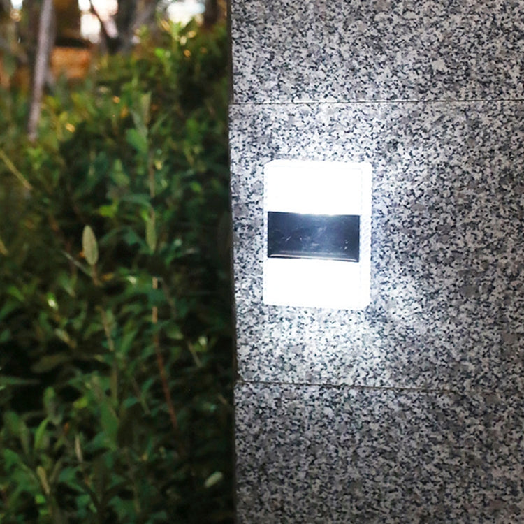 6 LED sol nattlys hjem ute dekorativ hage lampe (hvitt lys)