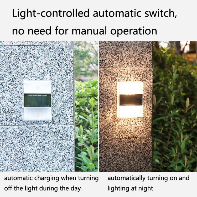 6 LED sol nattlys hjem ute dekorativ hage lampe (hvitt lys)