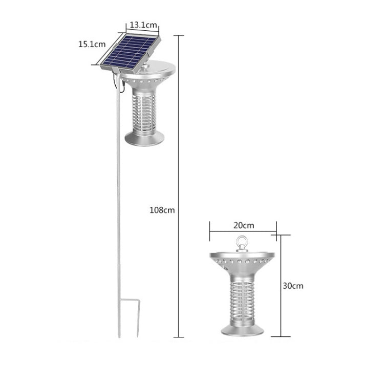 Husholdnings utendørs sollys kontroll mygglampe (sølv)