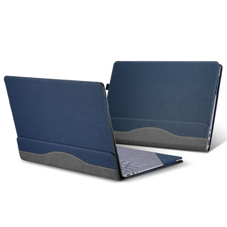 Norvo | 13,5 tommers multifunksjonell PU-læremappe for Microsoft Surface Laptop 1/2/3/4 (Blå)