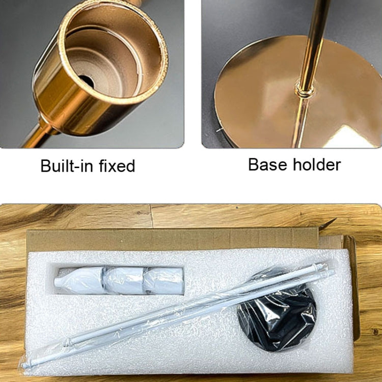 3 PCS / Sett Hjemdekorasjon Bryllup Smykker Stål Lysestake, Stil: Tyk Bunn (Sølv)