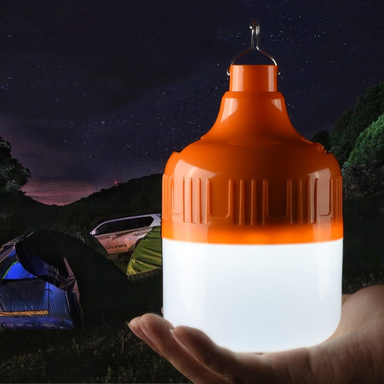 AB26 USB Lading LED Lyspære Nattmarked Stande Lys Utendørs Camping Hengende Lampe, Effekt: 300W (Oransje)