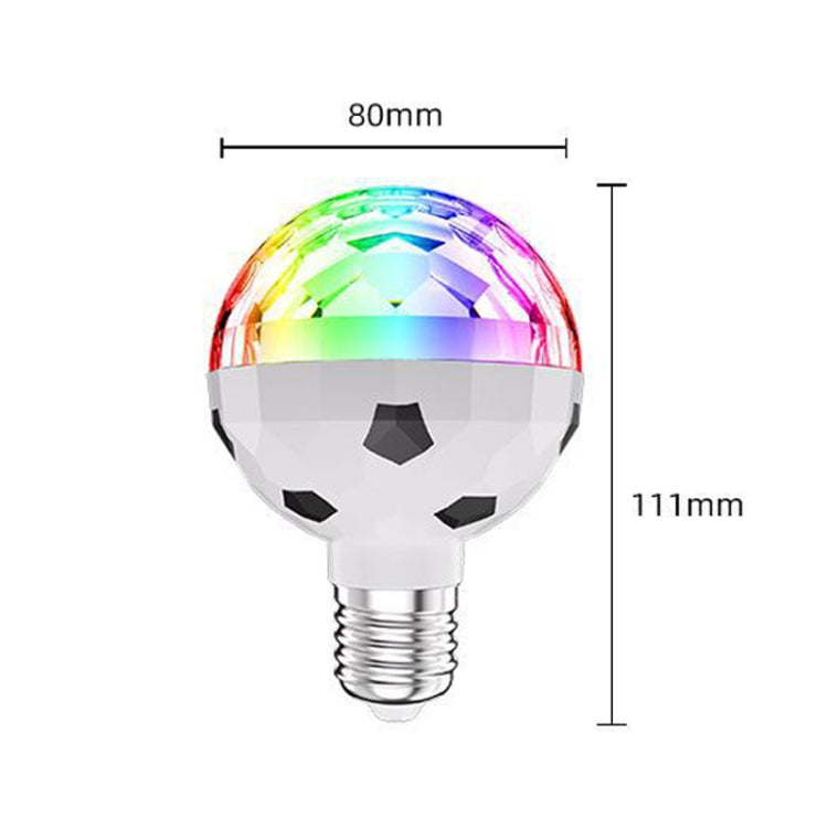 ZQMQD-001 6 LED-er Fargerik Roterende Lys Magisk Ball Atmosfære Lys, Spesifikasjon: Hvit+Universell Holdere