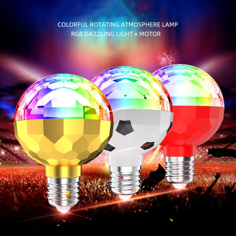 ZQMQD-001 6 LED-er Fargerik Roterende Lys Magisk Ball Atmosfære Lys, Spesifikasjon: Hvit+Universell Holdere