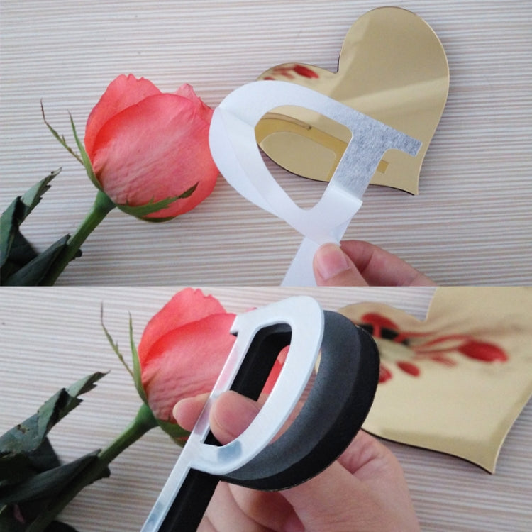 2 PCS Hjemmedekorasjon Kreativ Personlighet Engelsk Bokstaver Akryl Speil 3D DIY Veggklistremerker(A)