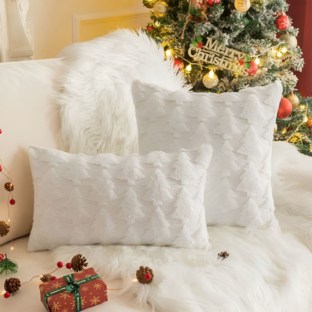Norvo | Cozy Plush Christmas Tree Pillowcase laget av ultra-mykt stoff