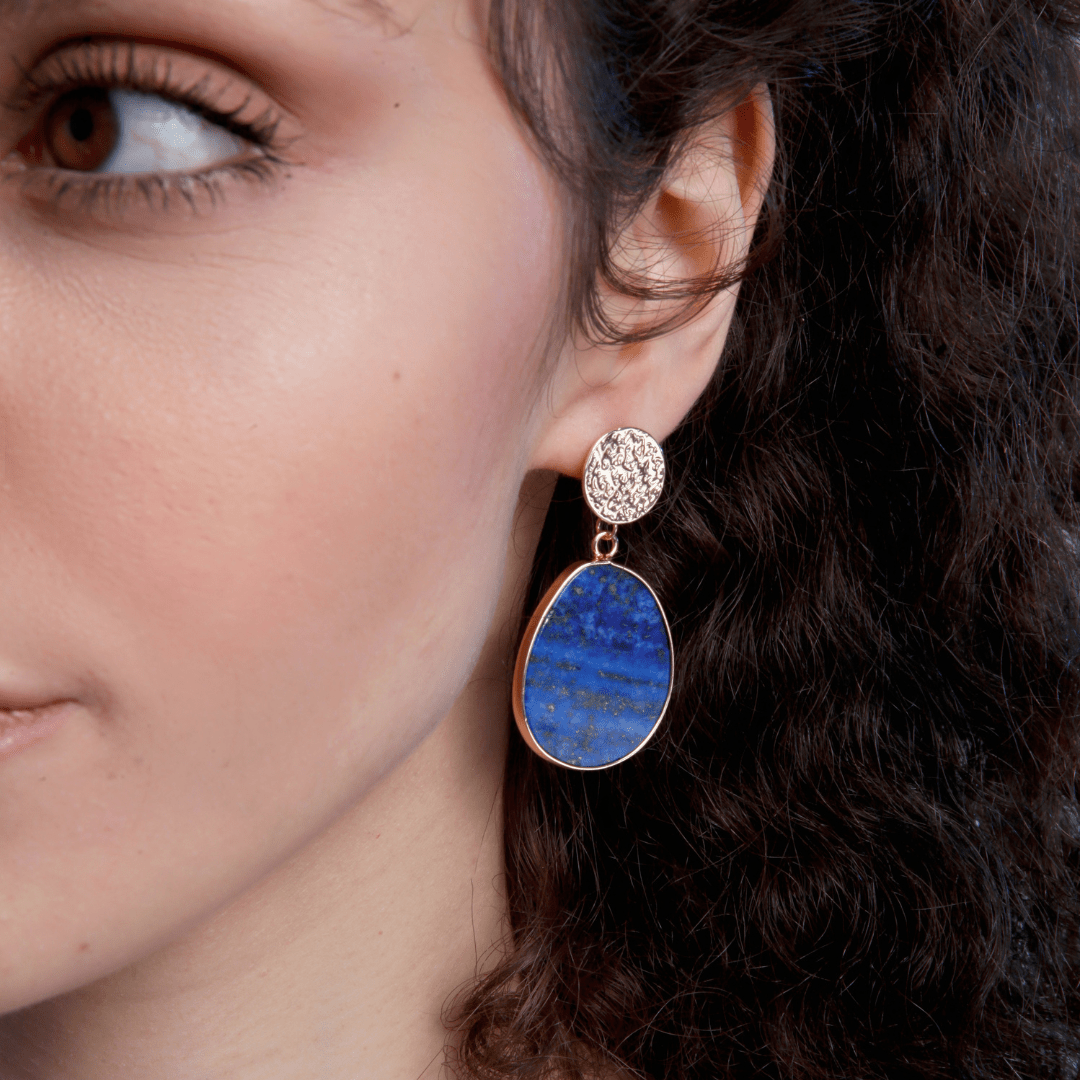 CelestialLuxe Øredringer – Beskyttende Lapis Øredobber