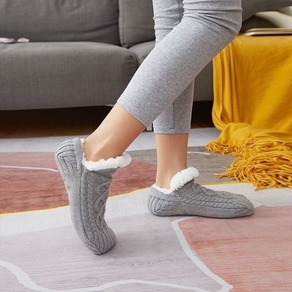 FluffySafe - Luksus Slippers med Antiskli Såle