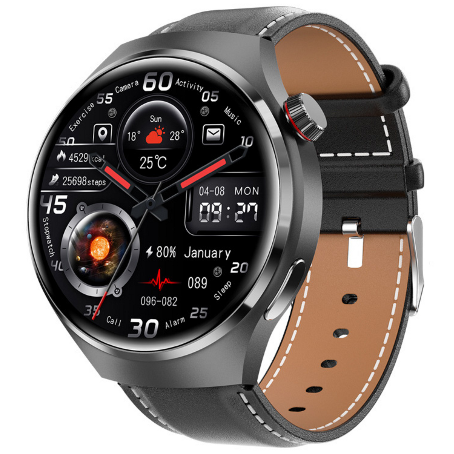 Norvo | Smartklokke: Ideell for Sport, Forretning & Livsstil Ekg, Amoled Hd, Bluetooth, Hjertefrekvens Begrenset Utgave
