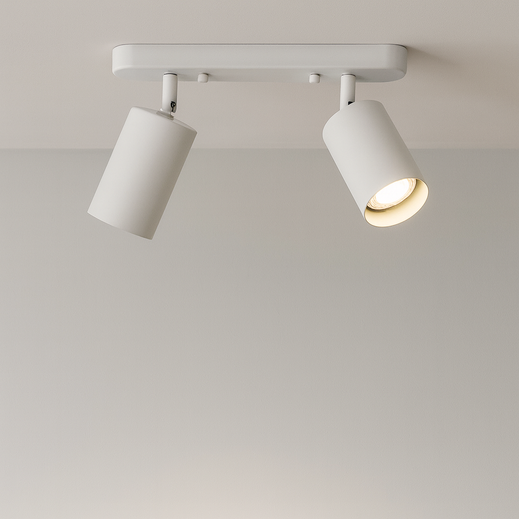 Norvo | TwinGlow Rotterende Taklampe – Justerbar 2-Hodes Moderne Spotlights