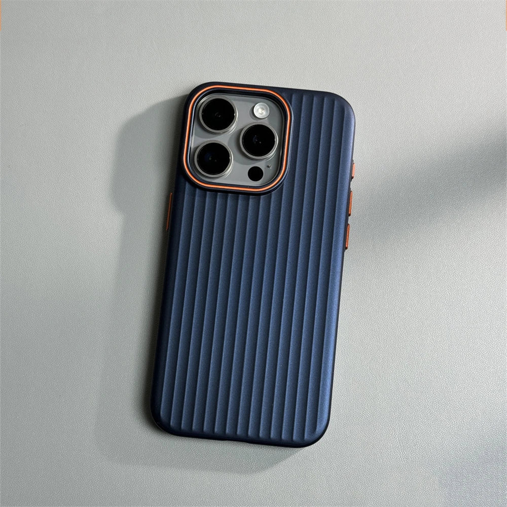 Norvo | Ultrafin korrugert matte sjokksikker etui for iPhone
