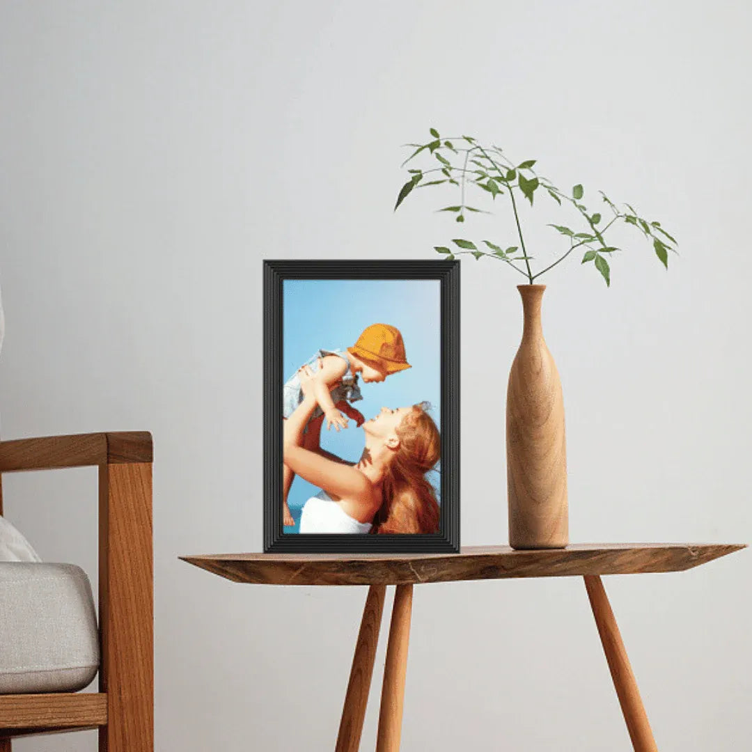 Norvo | Bilderamme - 10.1 Tommers Display Med Stilig Tre Design