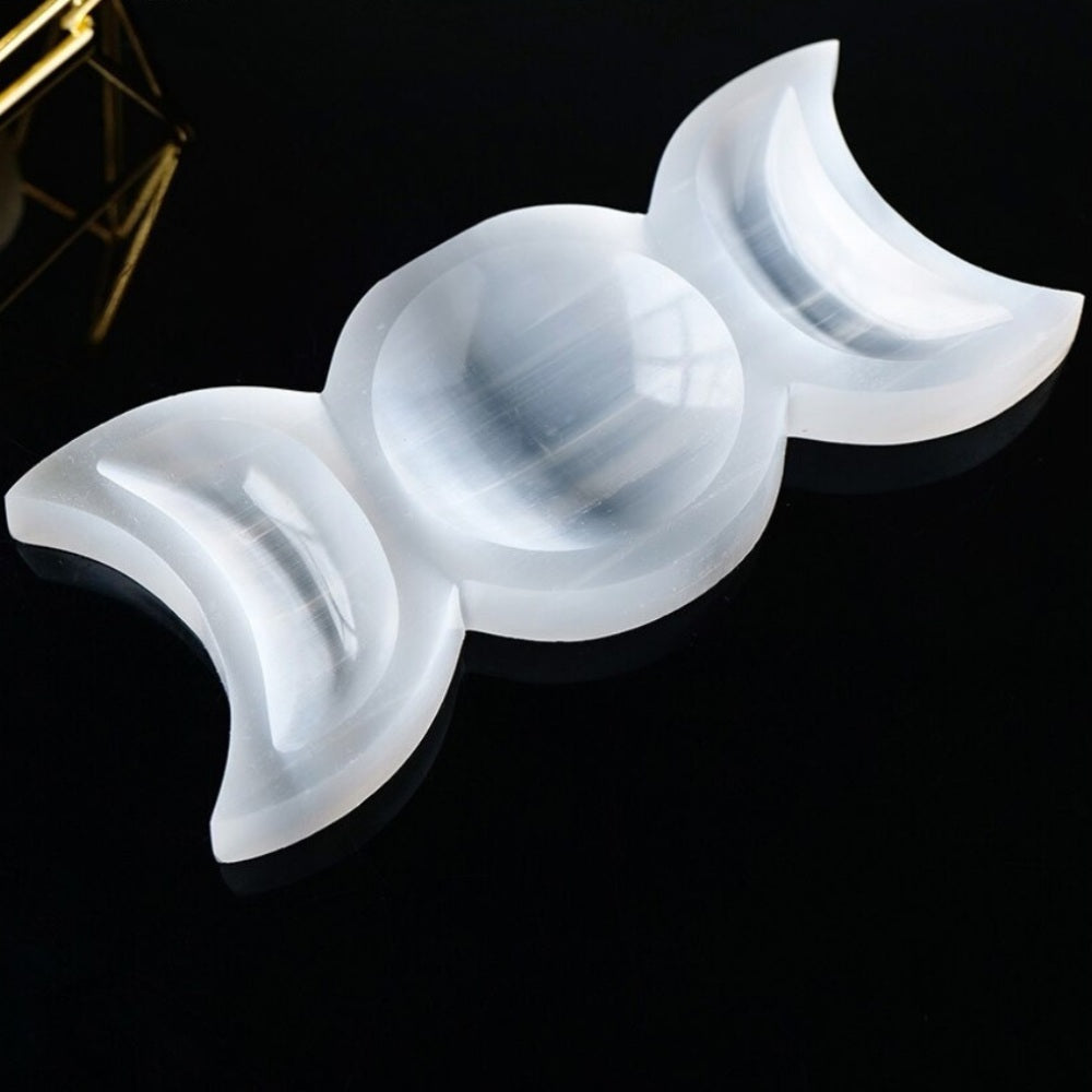 Norvo | Måne Spådom Selenitt Krystall Skål