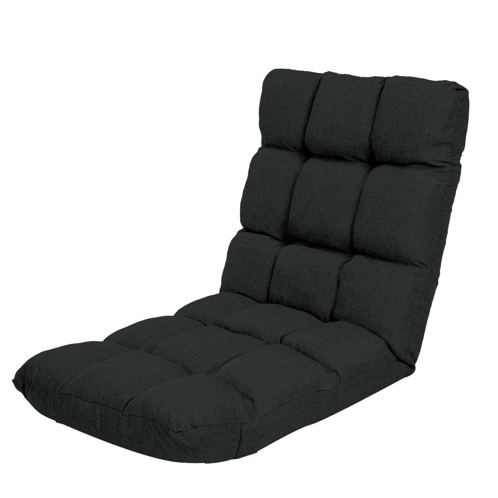 Norvo | Gulv Gaming Lounge Faux Lin stol Sofa 100 X 50 X 12cm svart
