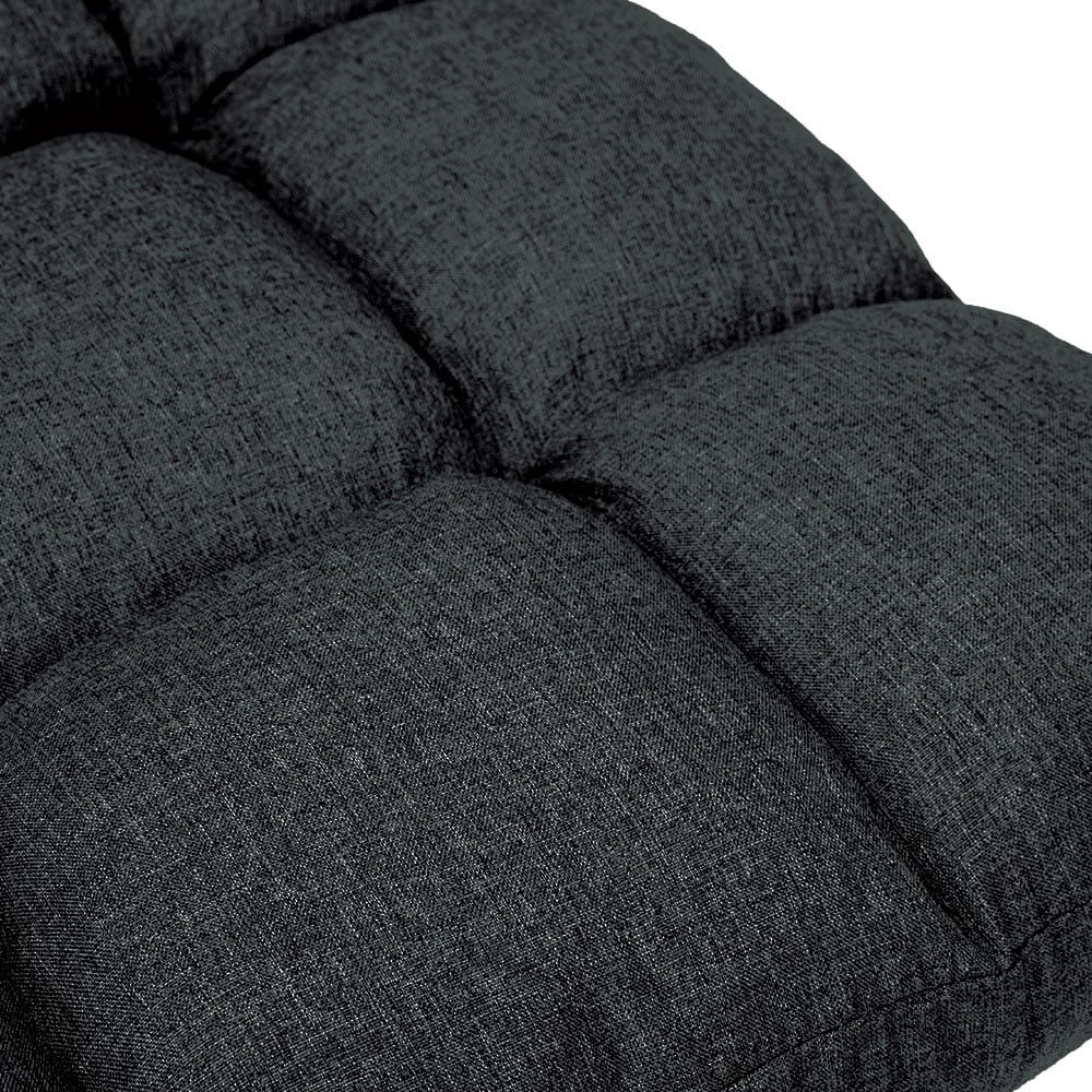 Norvo | Gulv Gaming Lounge Faux Lin stol Sofa 100 X 50 X 12cm svart