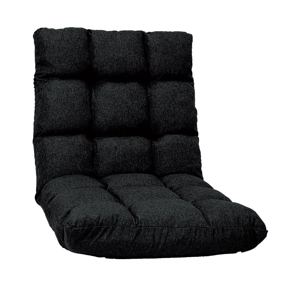 Norvo | Gulv Gaming Lounge Faux Lin stol Sofa 100 X 50 X 12cm svart