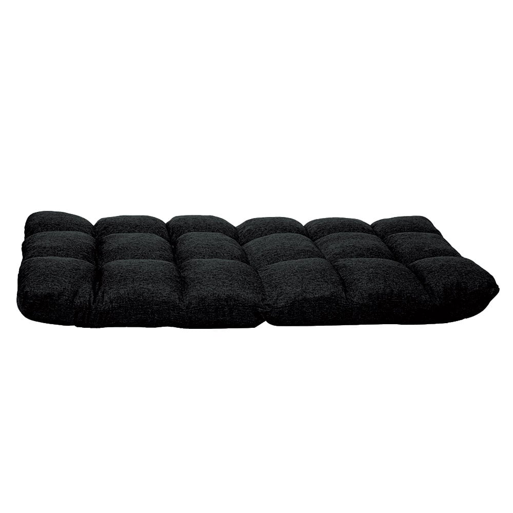 Norvo | Gulv Gaming Lounge Faux Lin stol Sofa 100 X 50 X 12cm svart