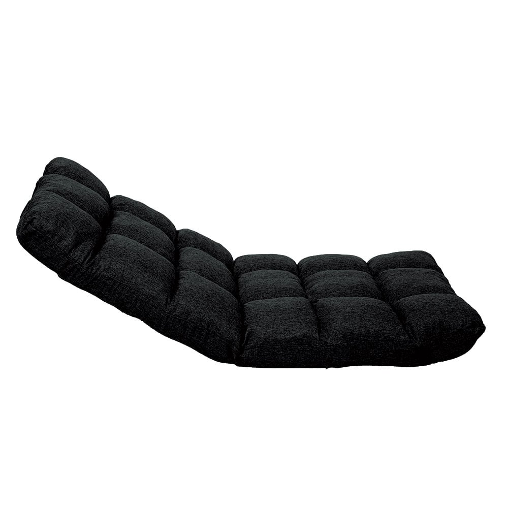Norvo | Gulv Gaming Lounge Faux Lin stol Sofa 100 X 50 X 12cm svart