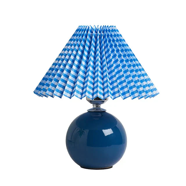 Elegant Bordlampe i Vintage Stil - Antikk Design med Foldsavt Lampeskjerm, Retro Bordlys for Stue og Soverom, Dekorativ og Stilfull