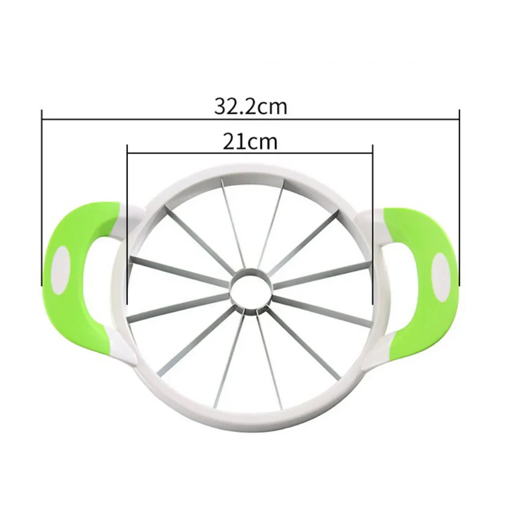 Norvo | Rustfritt stål vannmelonskiver – 12-skivert fruktkutter med antisklibeholdere