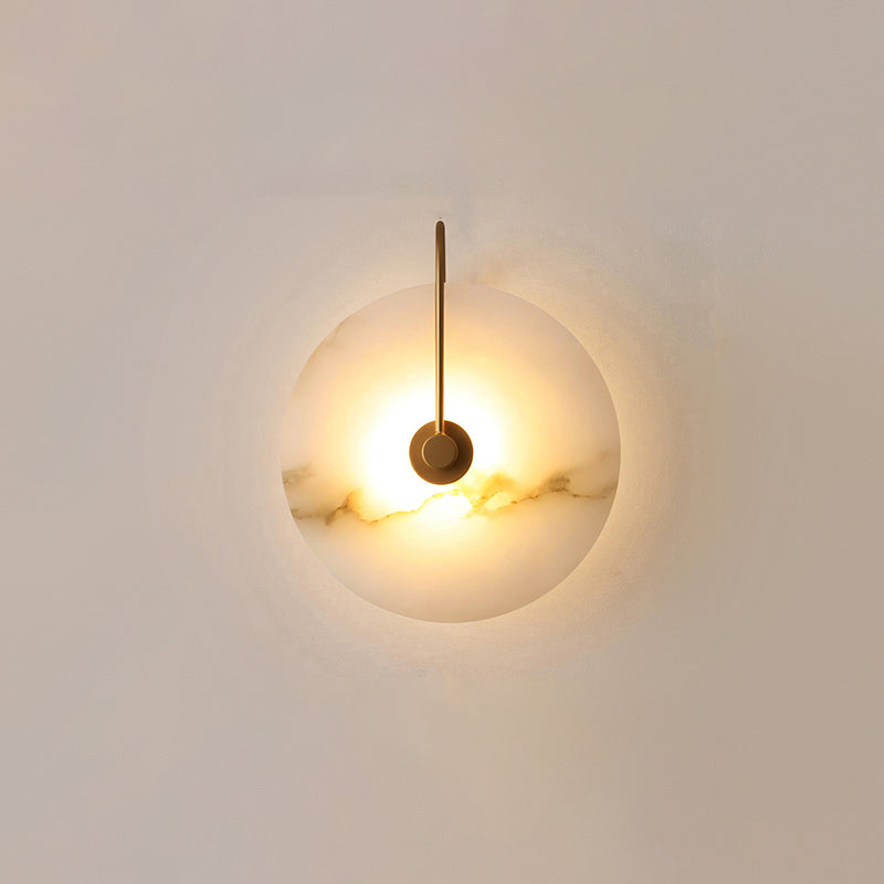 Norvo | Hvit Alabaster Vegglampe