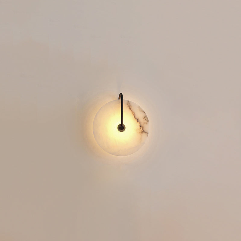 Norvo | Hvit Alabaster Vegglampe