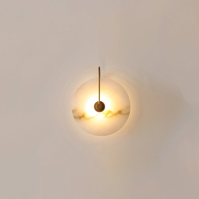 Norvo | Hvit Alabaster Vegglampe