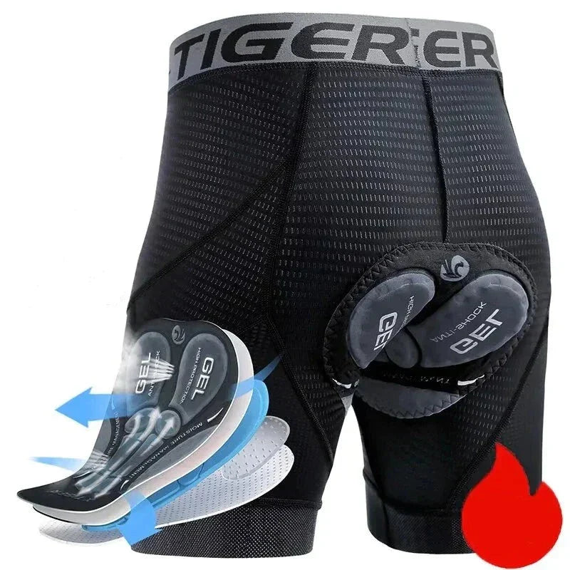 Norvo | Pustende Mesh Sykling Shorts med Gel Polstring | Støtsikre Sykling Shorts for Menn