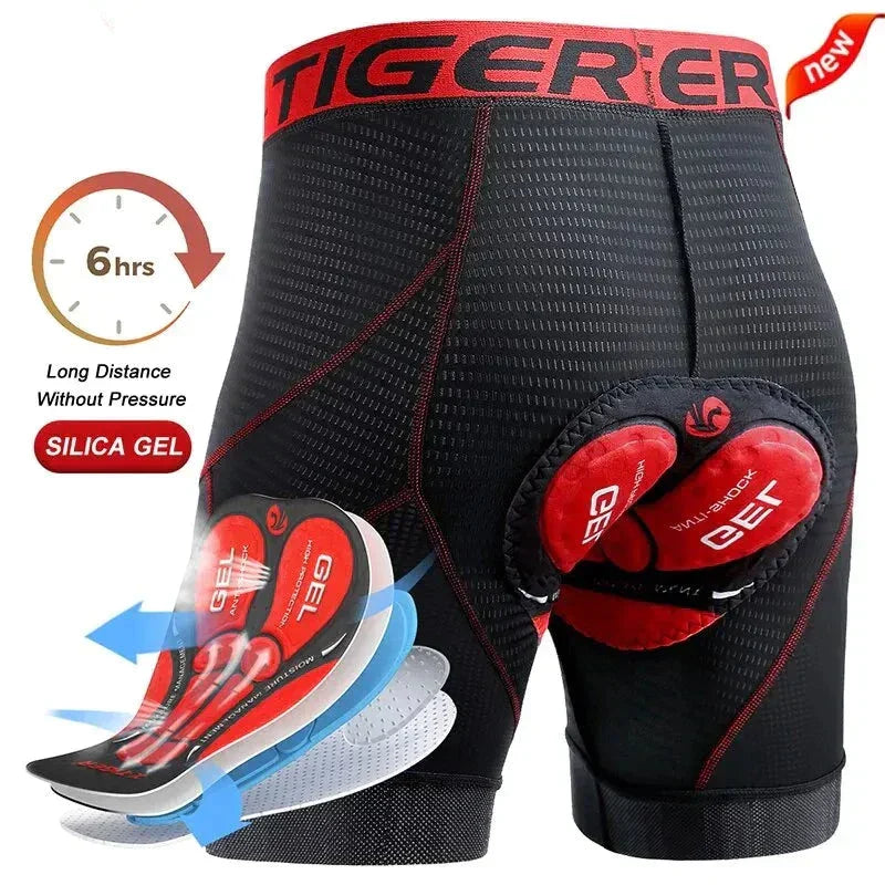 Norvo | Pustende Mesh Sykling Shorts med Gel Polstring | Støtsikre Sykling Shorts for Menn