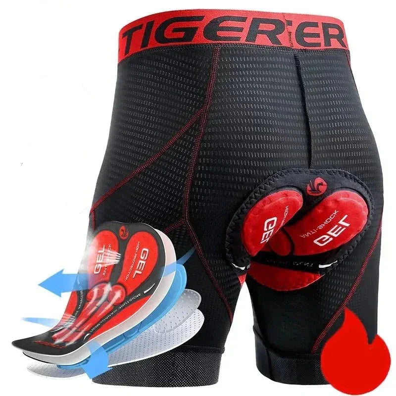 Norvo | Pustende Mesh Sykling Shorts med Gel Polstring | Støtsikre Sykling Shorts for Menn