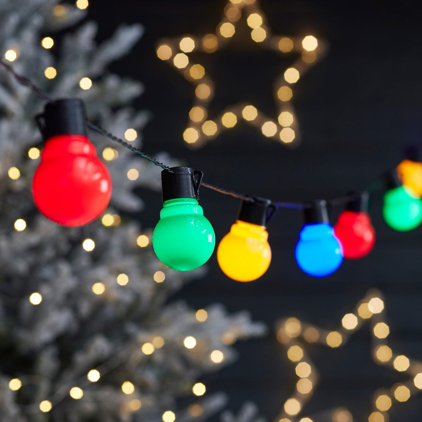Norvo | 30 LED Fiesta Party Lyskilder flerfarget