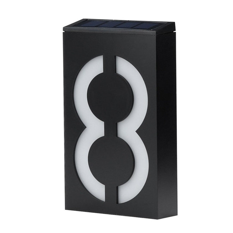 0.36W Solcelled Wall Mount 6 LEDs Belysning Dørskilt Lampe Husnummer Veranda Lys med Solpanel(8)