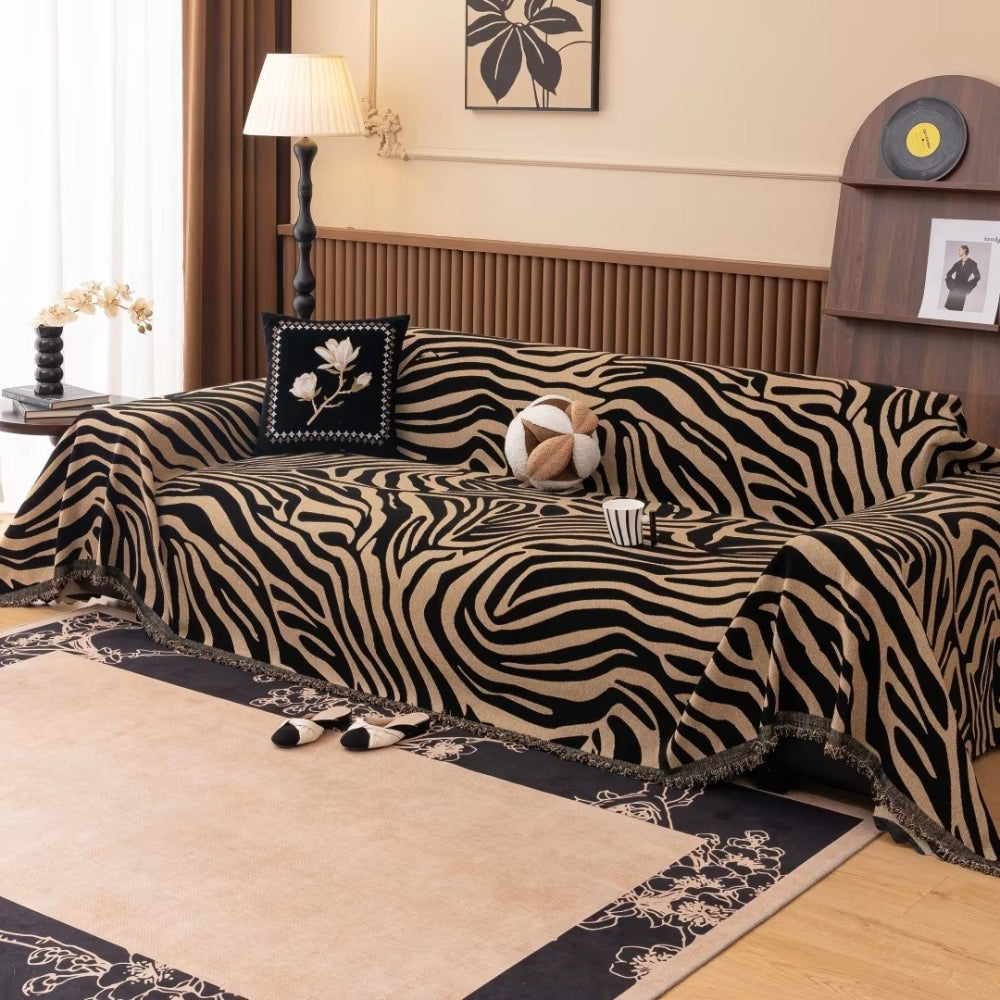 Norvo | Zentara Chenille Zebra Geometrisk Sofa Deksel