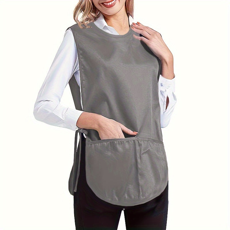 Norvo | Vest-stil side-bundet forkle med lommer – Polyester, 68cm lengde x 48cm bredde, Ideell for kjøkken og spisestue bruk