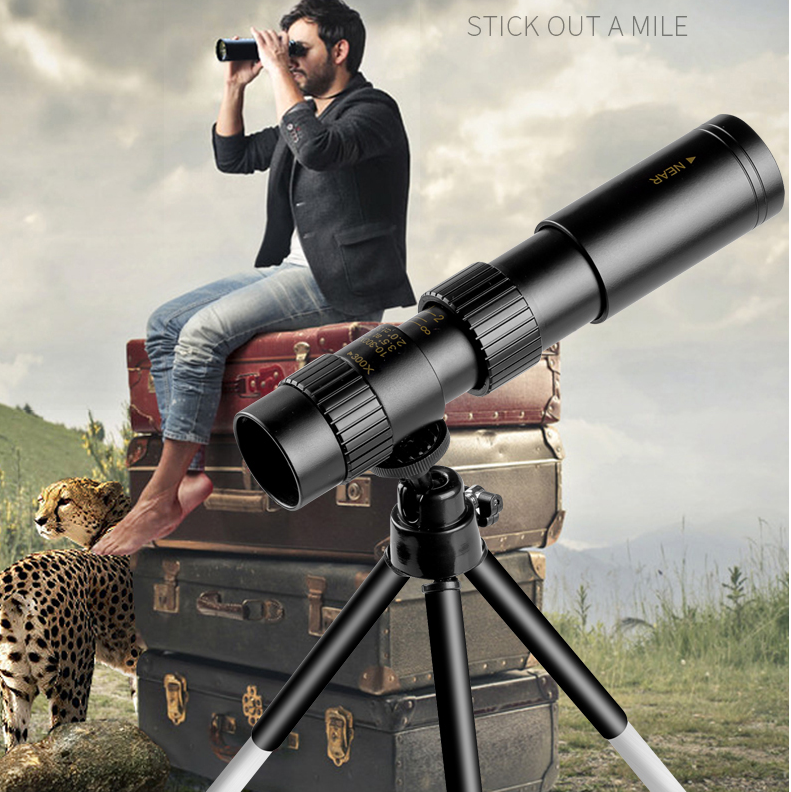 Norvo | 4K 10-300X40mm Super Telefoto Zoom Monokulært Teleskop