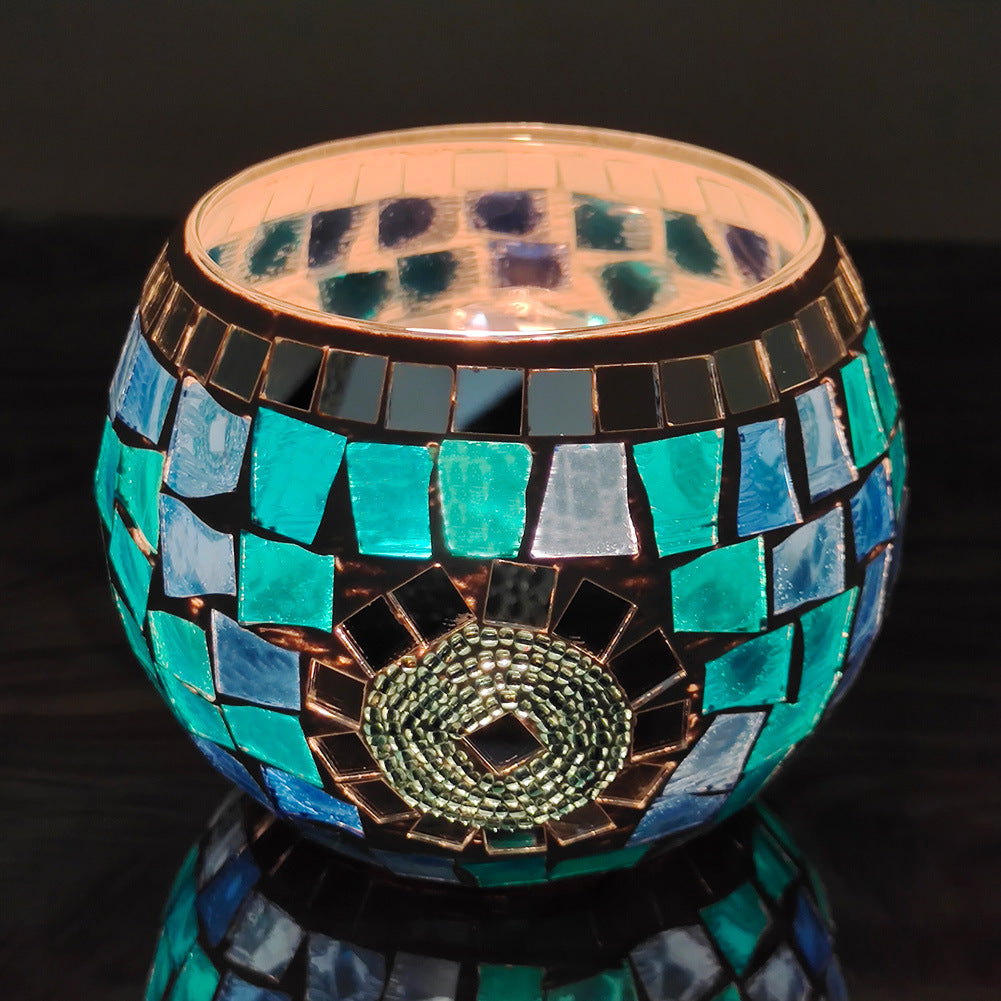 Norvo | Europeisk Retro Glass Mosaic Tealight Holder