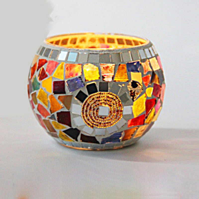 Norvo | Europeisk Retro Glass Mosaic Tealight Holder
