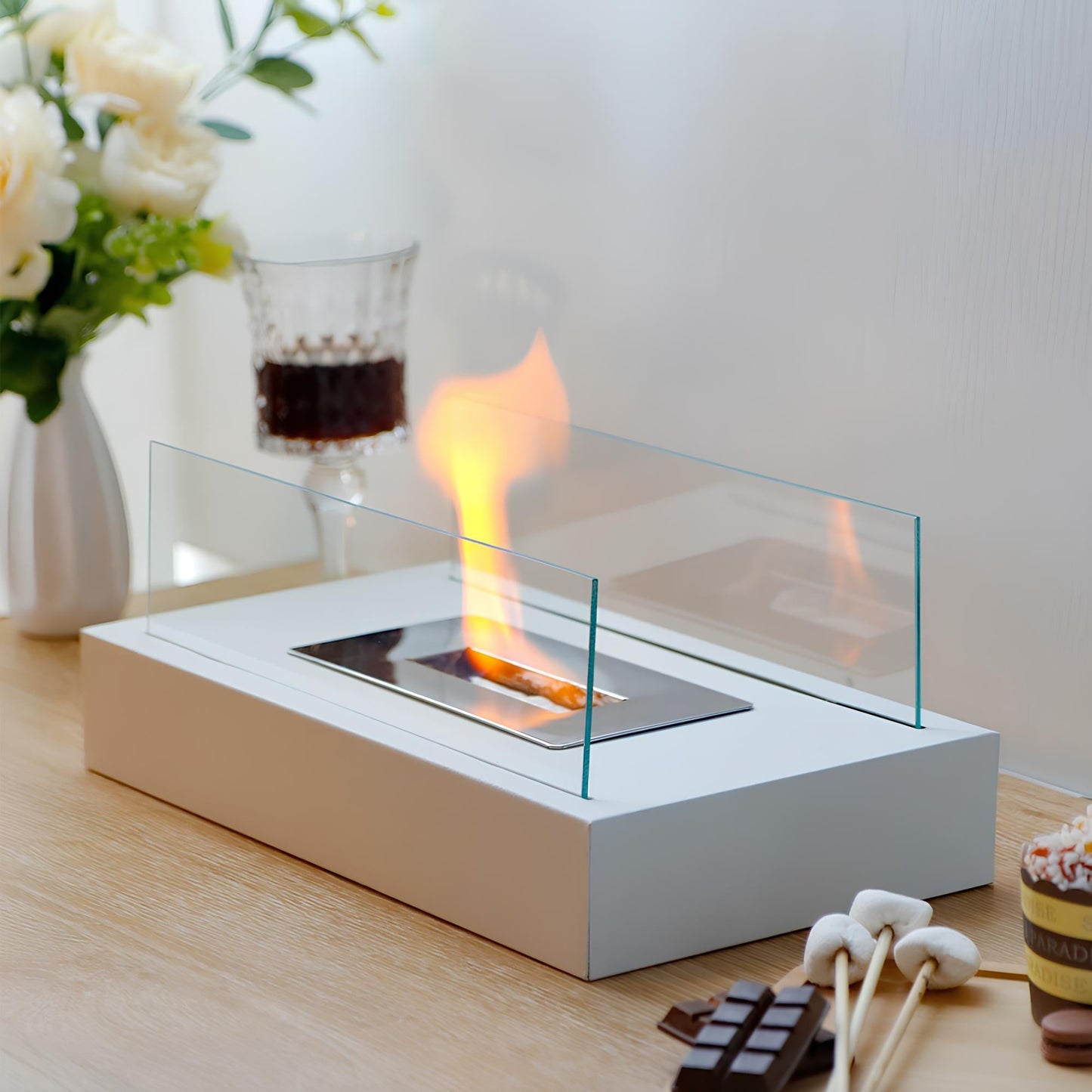FireGlow – Luksus Bordpeis for Innendørs & Utendørs