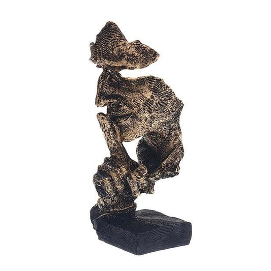 Norvo | ABSTRAKT GULL SKULPTUR – Nordisk Moderne Kunst Dekor for Elegante Interiører