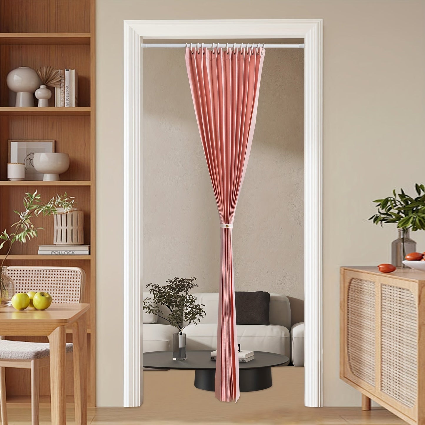 Norvo | Fargerik magnetisk faltegardin – Enkel innredning, plassbesparende romdeler for hjem og virksomhet – Livlig kunstnerisk design, maskinvaskbart polyester