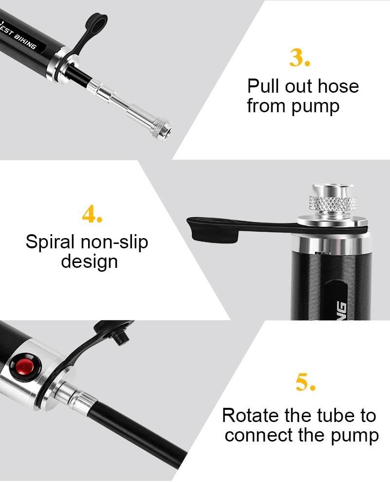 Norvo | Sykkelpump - Mini Sykkelpump - Håndsykkelpump